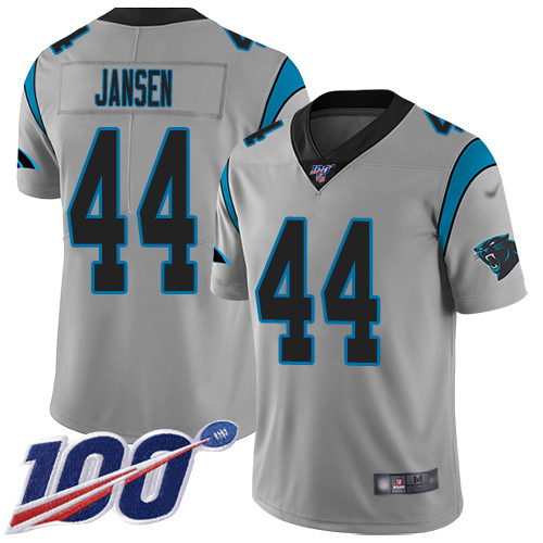 Carolina Panthers Limited Silver Youth J.J. Jansen Jersey NFL Football 44 100th Season Inverted Legend
